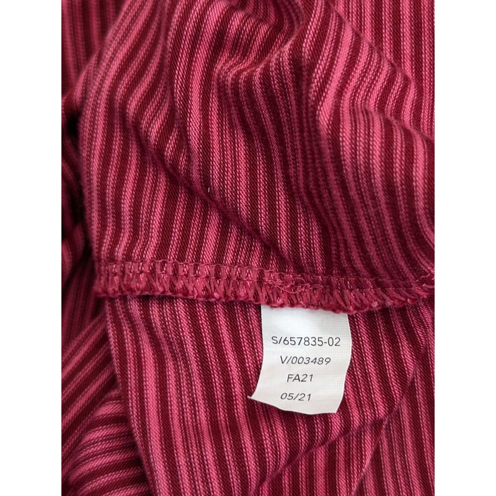 Athleta Womens Large Red Pink Cloudlight Stratus Striped Long Sleeve Top - Picture 6 of 6